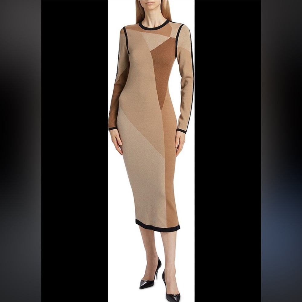 Nora Colorblocked Knit Midi-Dress